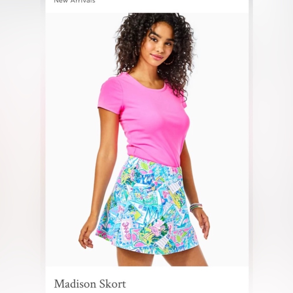 Lilly Pulitzer Madison Skort Tropical Sailboat Print Women’s Skirt